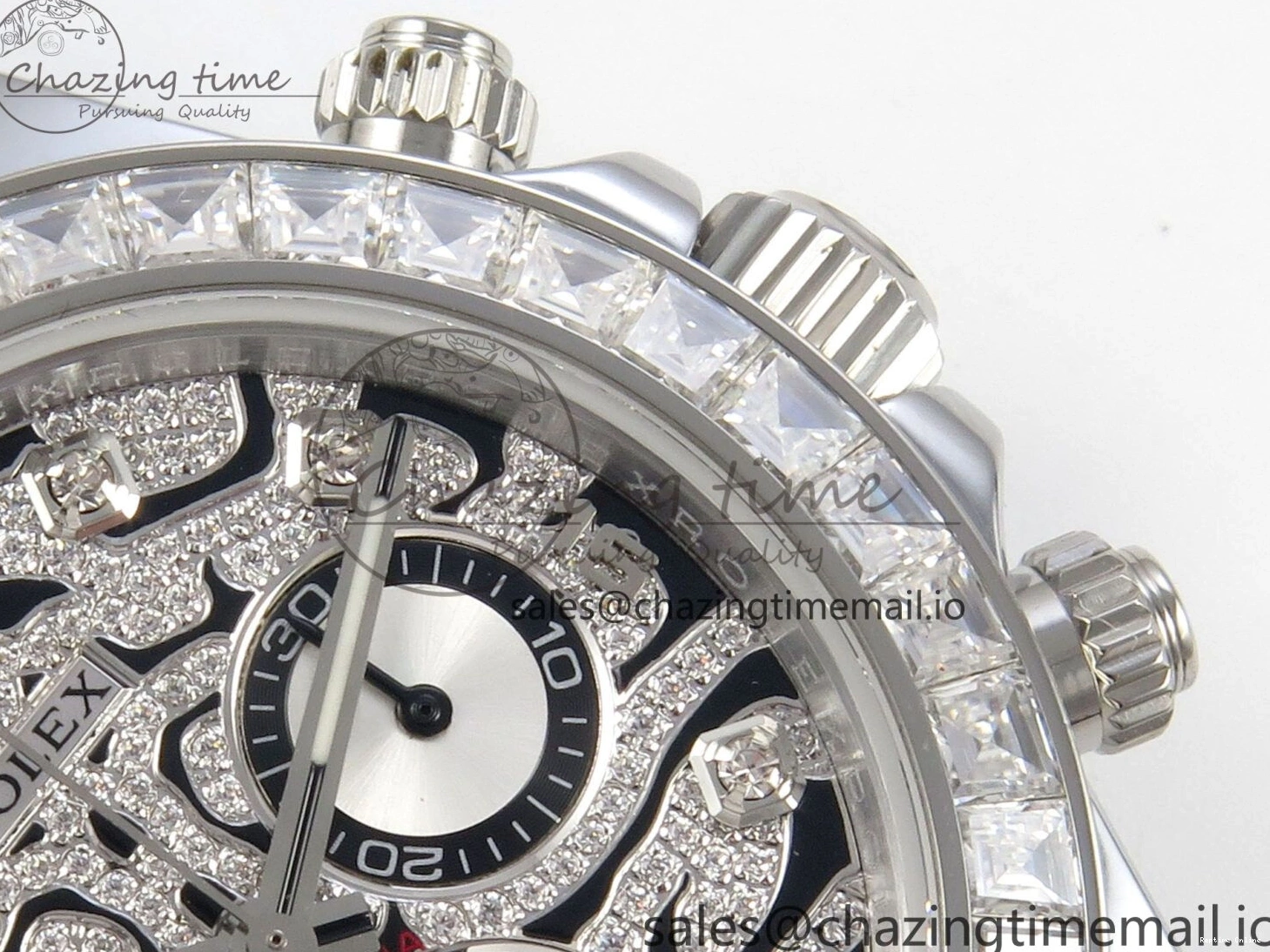 0207 Elegant Daytona 116589TBR ‘Eye Of The Tiger’ SS 3CF 1:1 Best Edition Tiger Diamonds Dial on Oysterflex Strap SH4130 V2 (Mod Version) 49